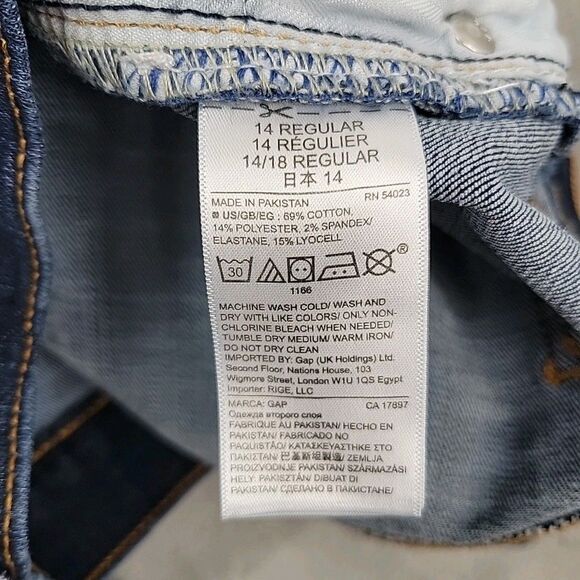 Gap 1969 Womens Ankle Jeans Size 14 Regular Skinny 32Rx26 - Picture 7 of 12